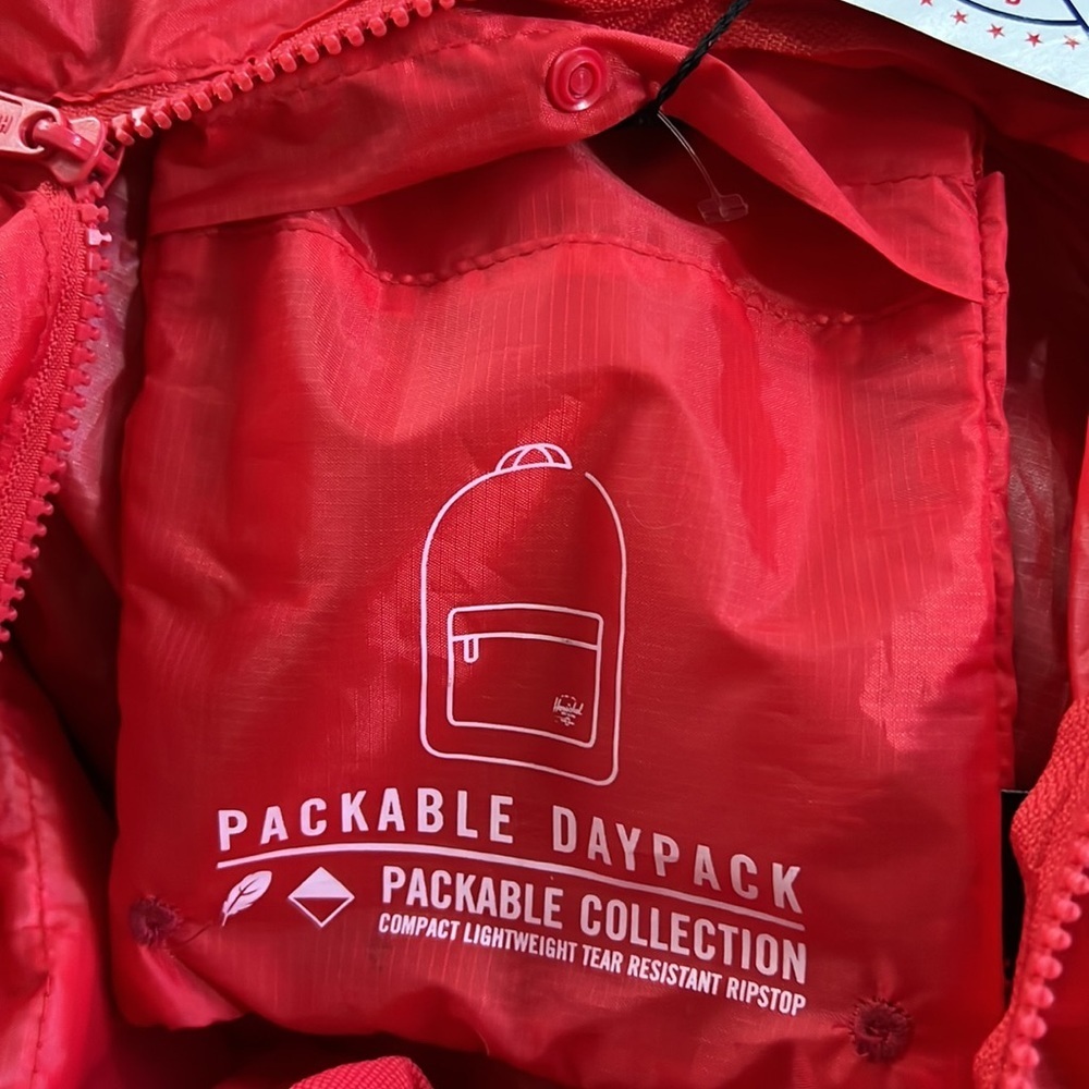 NWT Hershel packable Red Sox backpack - Picture 5 of 5